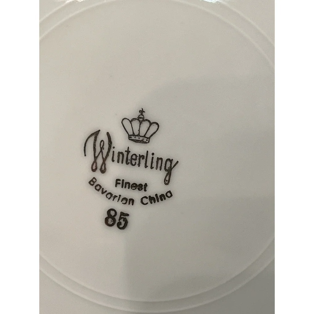 Vintage Winterling Bavaria Plates Fruit Pierced/Reticulated Set of 7 Pcs